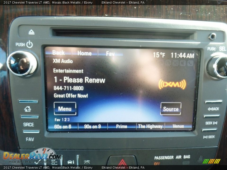 2017 Chevrolet Traverse LT AWD Mosaic Black Metallic / Ebony Photo #25
