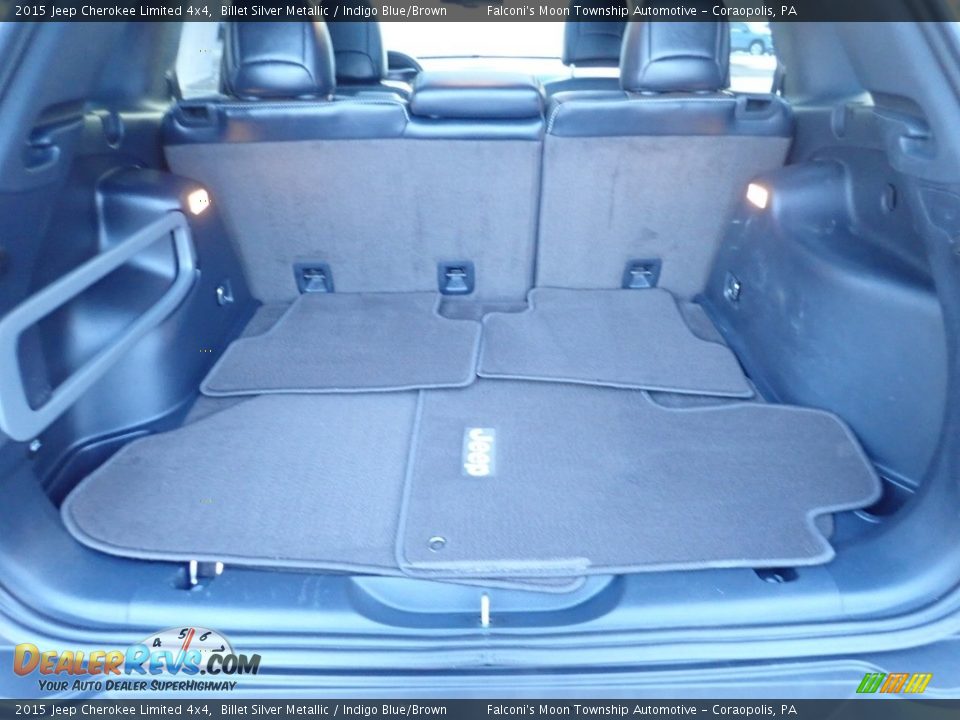 2015 Jeep Cherokee Limited 4x4 Billet Silver Metallic / Indigo Blue/Brown Photo #4