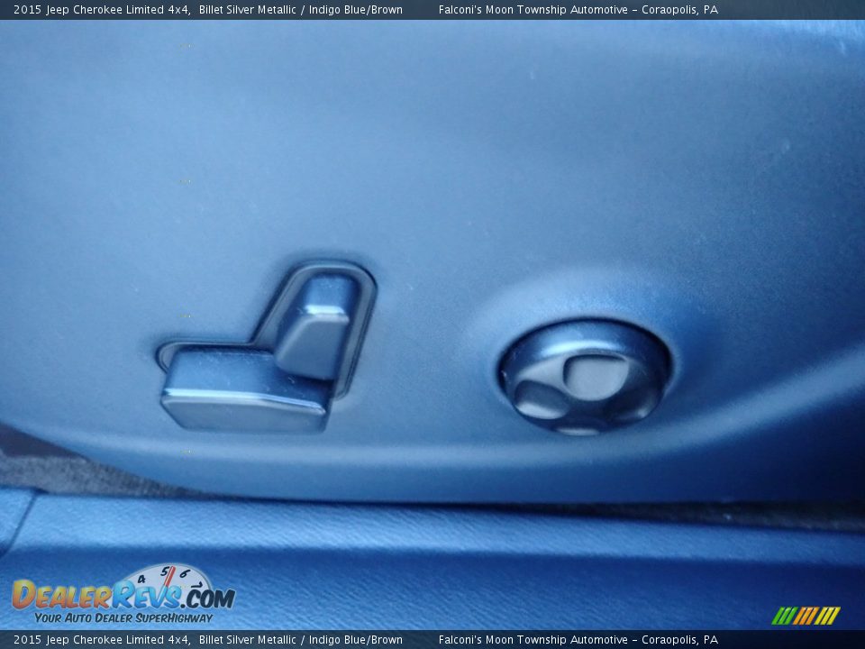 2015 Jeep Cherokee Limited 4x4 Billet Silver Metallic / Indigo Blue/Brown Photo #17
