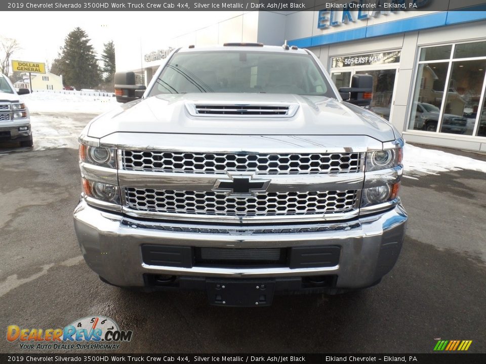 2019 Chevrolet Silverado 3500HD Work Truck Crew Cab 4x4 Silver Ice Metallic / Dark Ash/Jet Black Photo #2