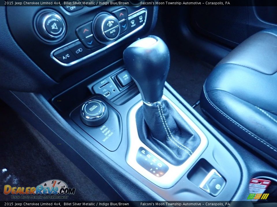 2015 Jeep Cherokee Limited 4x4 Billet Silver Metallic / Indigo Blue/Brown Photo #19