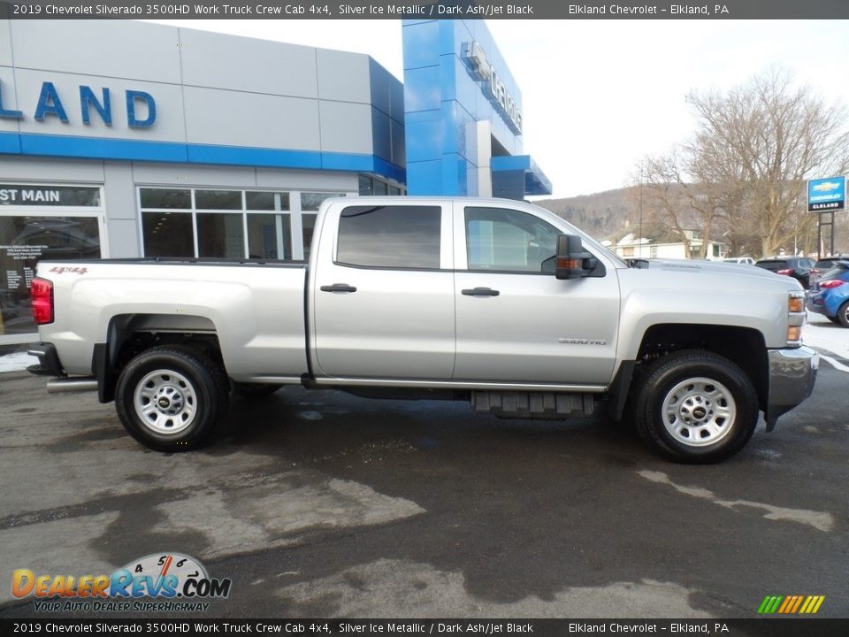 2019 Chevrolet Silverado 3500HD Work Truck Crew Cab 4x4 Silver Ice Metallic / Dark Ash/Jet Black Photo #4