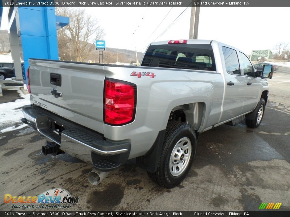 2019 Chevrolet Silverado 3500HD Work Truck Crew Cab 4x4 Silver Ice Metallic / Dark Ash/Jet Black Photo #5