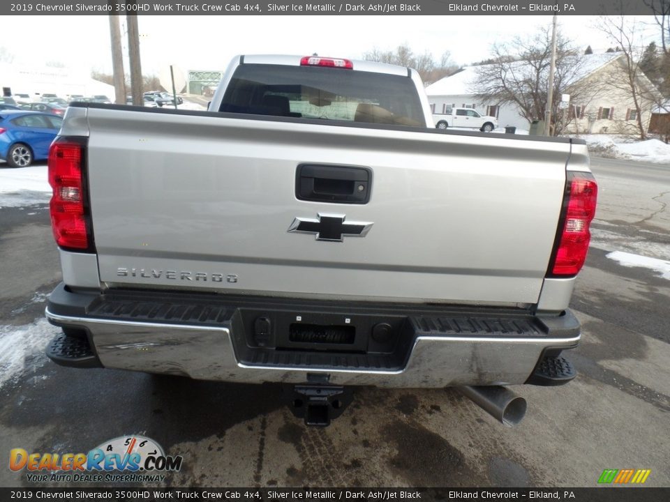 2019 Chevrolet Silverado 3500HD Work Truck Crew Cab 4x4 Silver Ice Metallic / Dark Ash/Jet Black Photo #6
