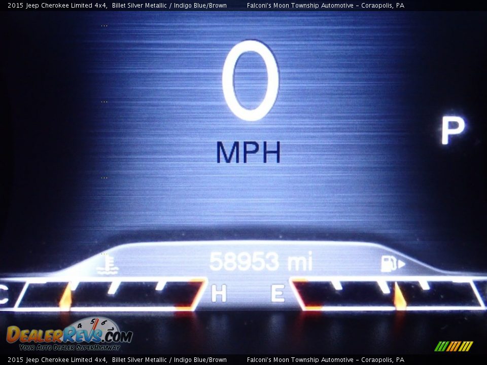 2015 Jeep Cherokee Limited 4x4 Billet Silver Metallic / Indigo Blue/Brown Photo #24