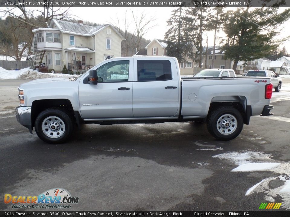 2019 Chevrolet Silverado 3500HD Work Truck Crew Cab 4x4 Silver Ice Metallic / Dark Ash/Jet Black Photo #8