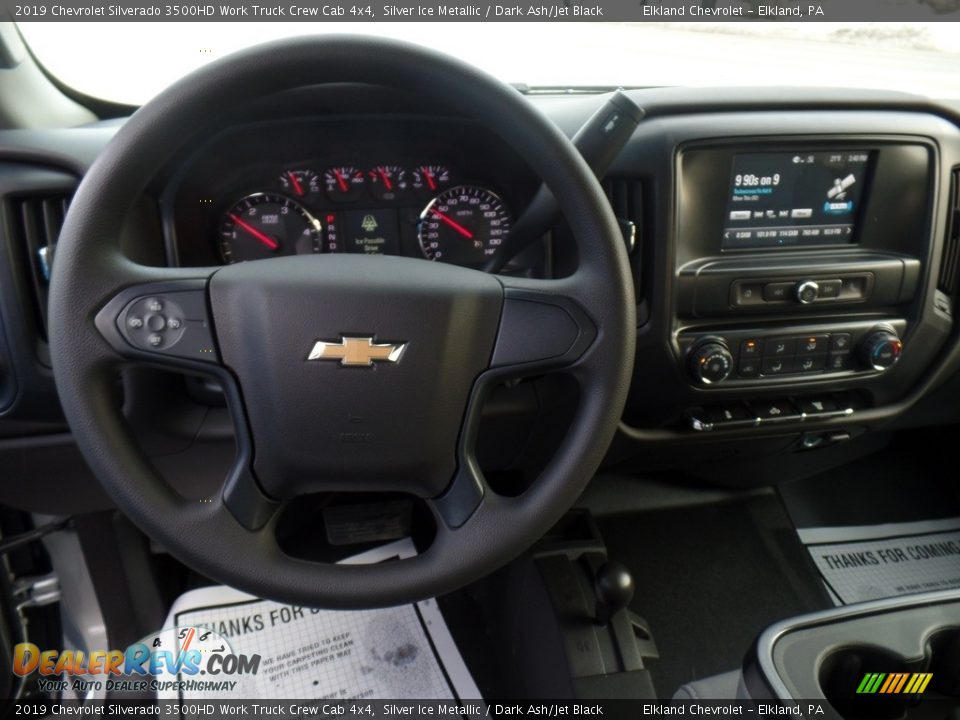 2019 Chevrolet Silverado 3500HD Work Truck Crew Cab 4x4 Silver Ice Metallic / Dark Ash/Jet Black Photo #19