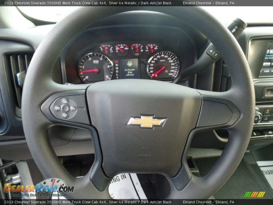 2019 Chevrolet Silverado 3500HD Work Truck Crew Cab 4x4 Silver Ice Metallic / Dark Ash/Jet Black Photo #20