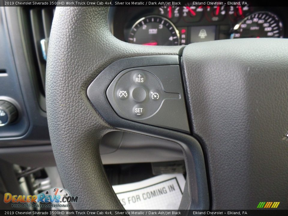2019 Chevrolet Silverado 3500HD Work Truck Crew Cab 4x4 Silver Ice Metallic / Dark Ash/Jet Black Photo #21