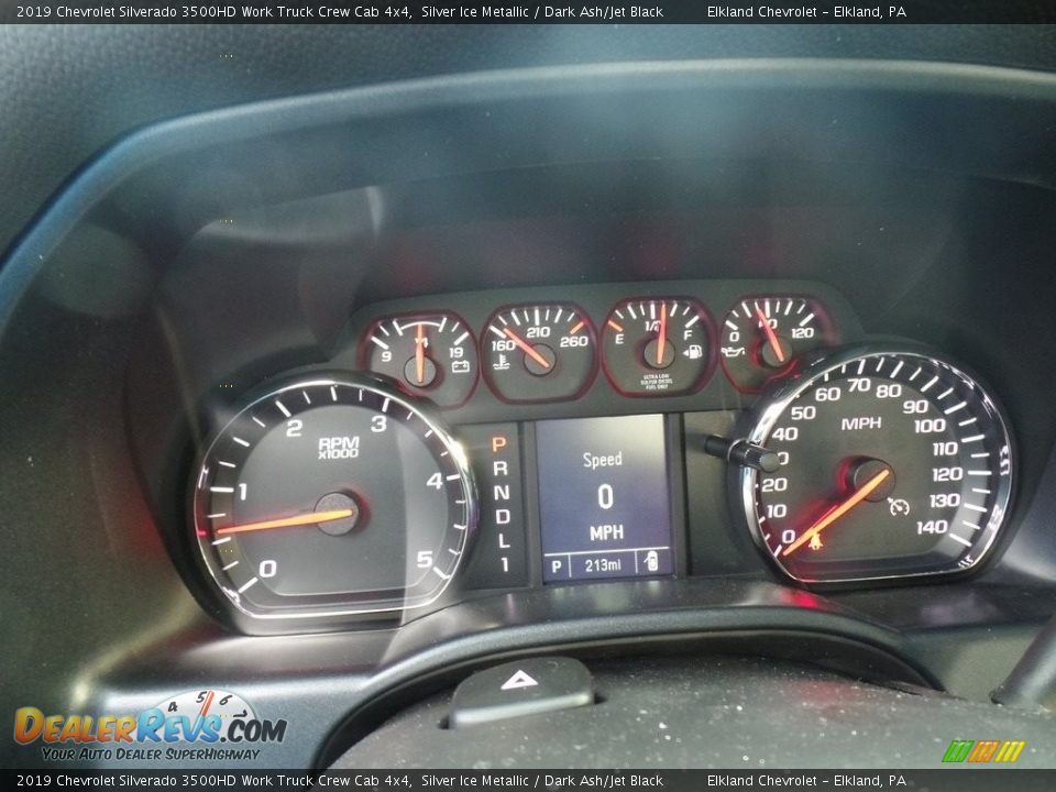 2019 Chevrolet Silverado 3500HD Work Truck Crew Cab 4x4 Silver Ice Metallic / Dark Ash/Jet Black Photo #23