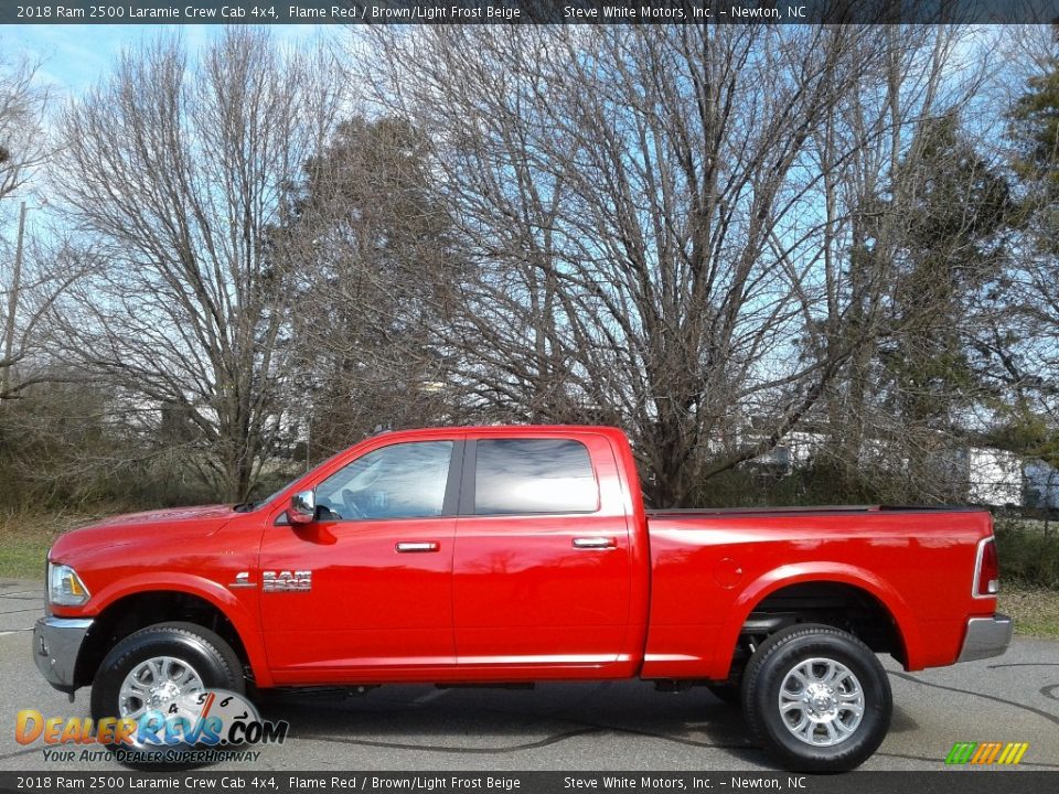 2018 Ram 2500 Laramie Crew Cab 4x4 Flame Red / Brown/Light Frost Beige Photo #1