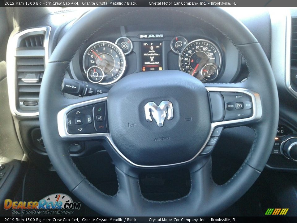 2019 Ram 1500 Big Horn Crew Cab 4x4 Granite Crystal Metallic / Black Photo #14