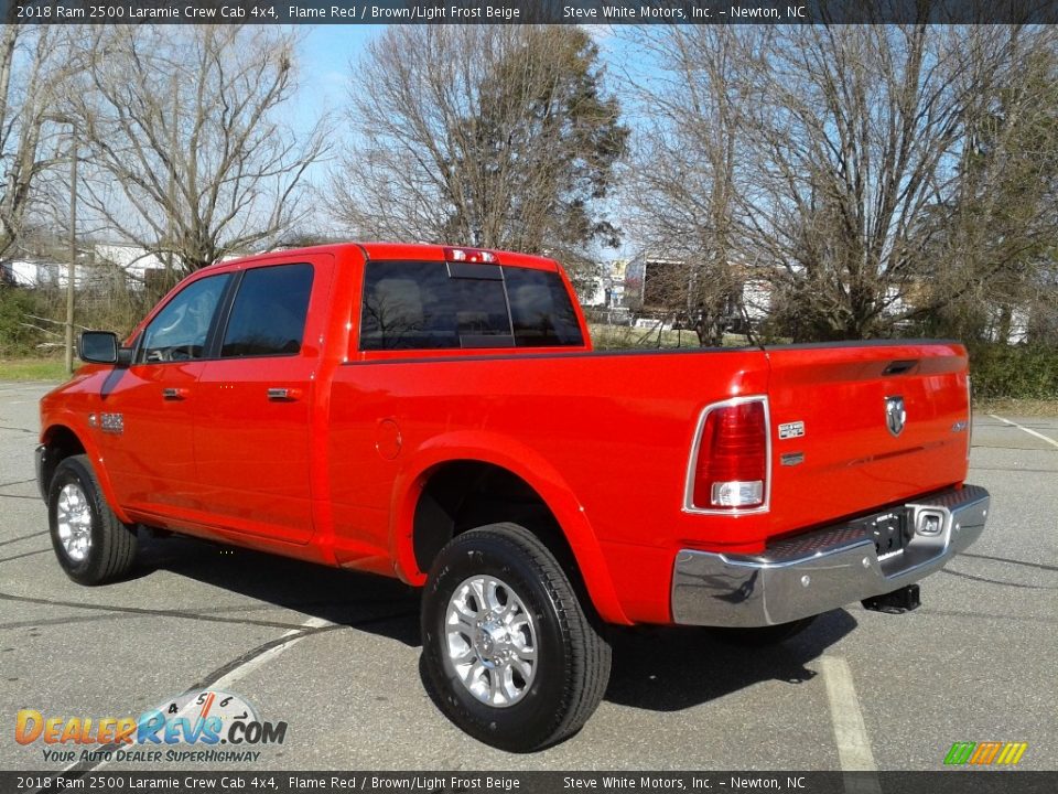 2018 Ram 2500 Laramie Crew Cab 4x4 Flame Red / Brown/Light Frost Beige Photo #8