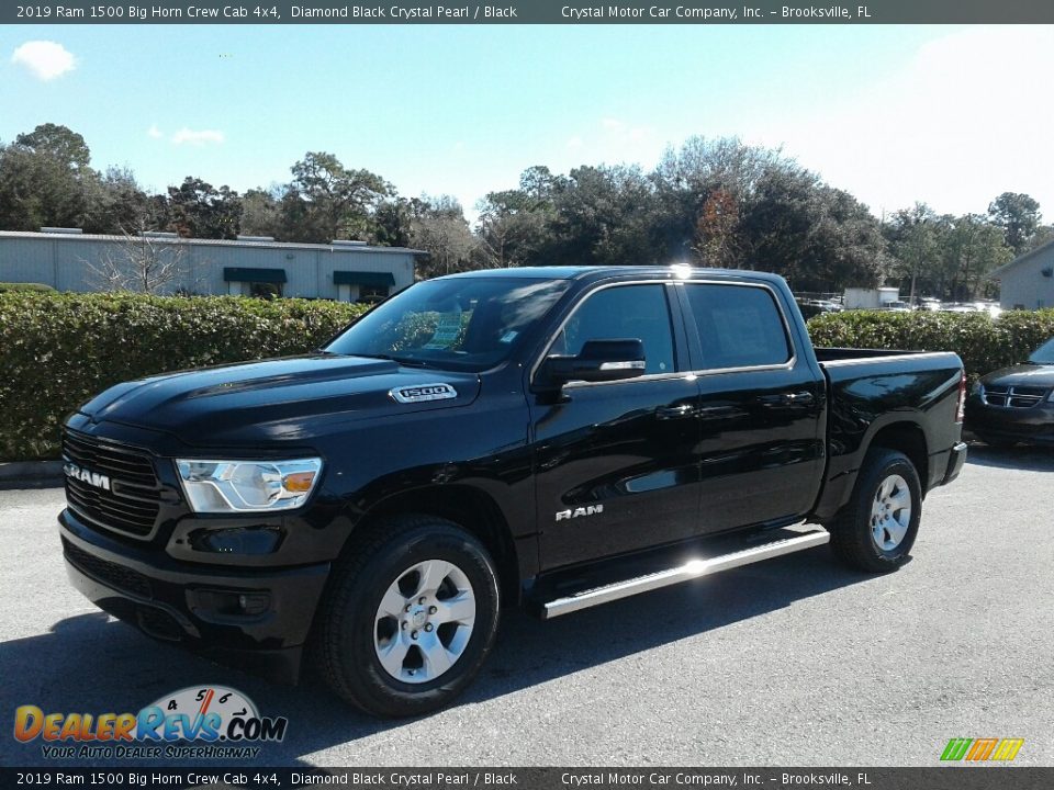 2019 Ram 1500 Big Horn Crew Cab 4x4 Diamond Black Crystal Pearl / Black Photo #1