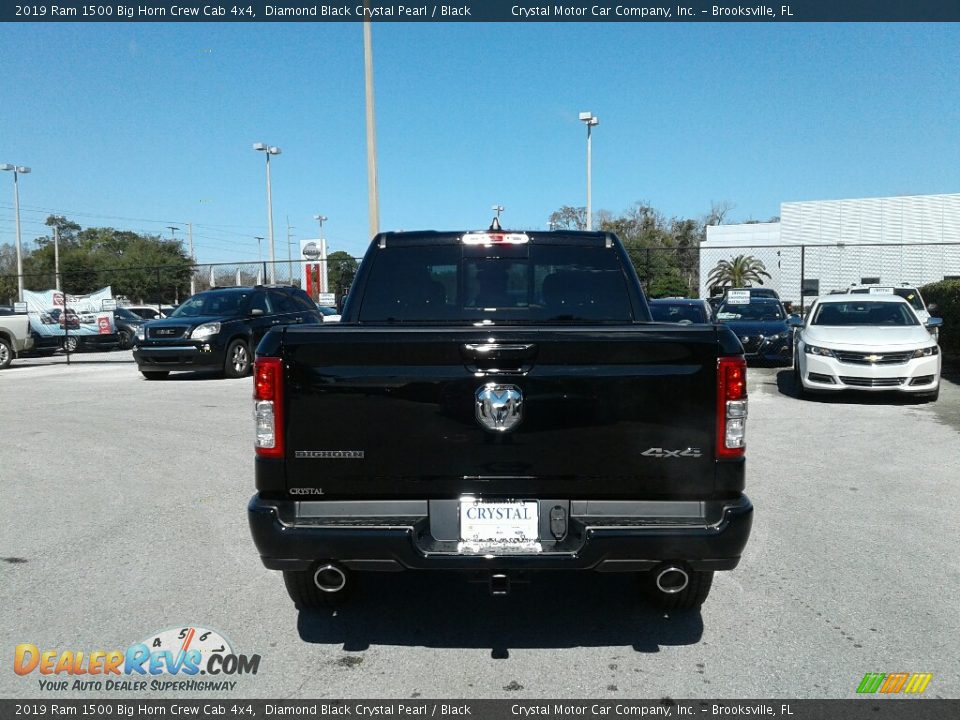 2019 Ram 1500 Big Horn Crew Cab 4x4 Diamond Black Crystal Pearl / Black Photo #4