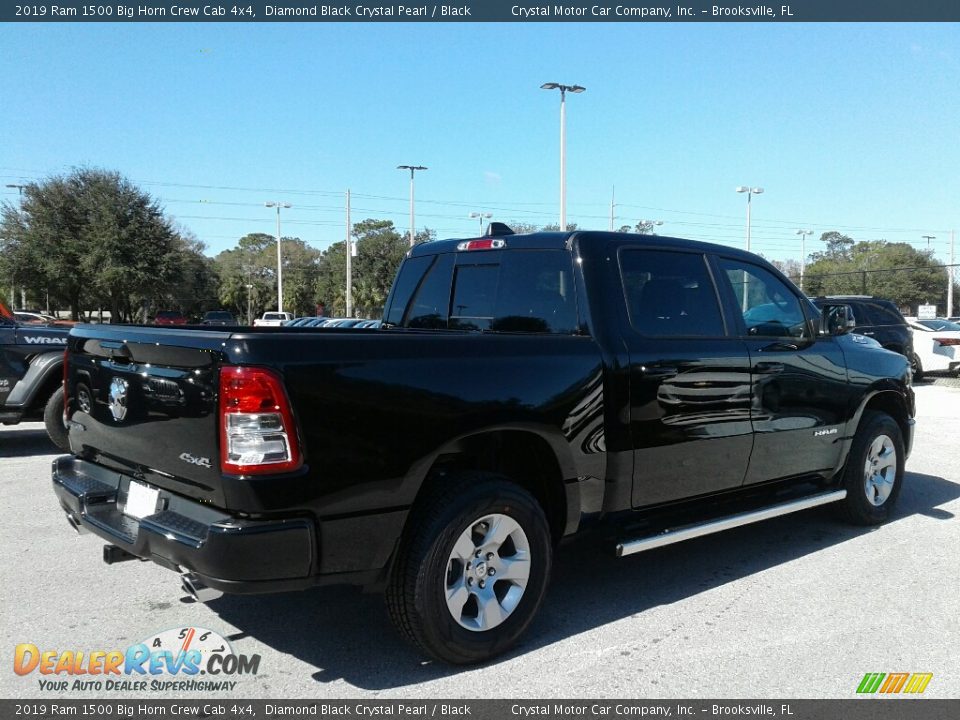 2019 Ram 1500 Big Horn Crew Cab 4x4 Diamond Black Crystal Pearl / Black Photo #5