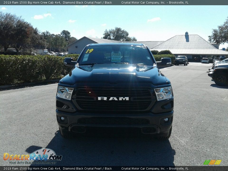 2019 Ram 1500 Big Horn Crew Cab 4x4 Diamond Black Crystal Pearl / Black Photo #8