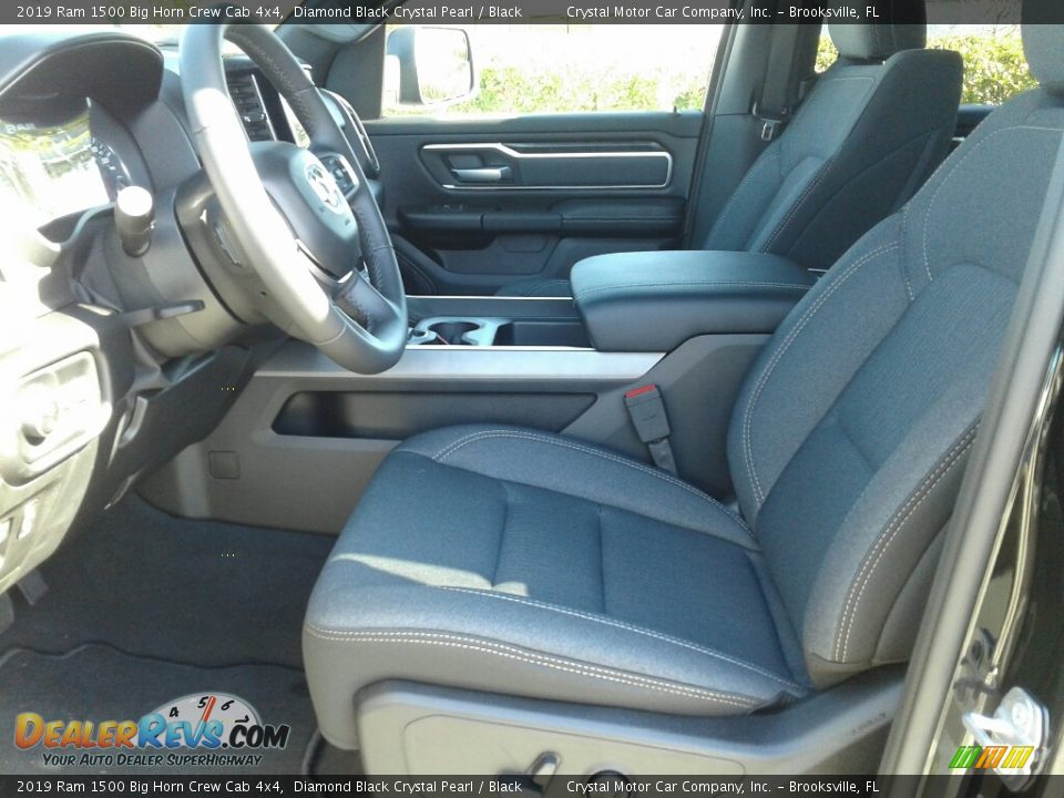 2019 Ram 1500 Big Horn Crew Cab 4x4 Diamond Black Crystal Pearl / Black Photo #9