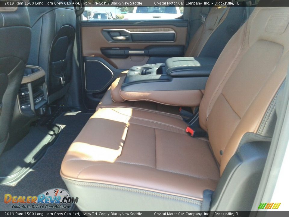 2019 Ram 1500 Long Horn Crew Cab 4x4 Ivory Tri–Coat / Black/New Saddle Photo #10