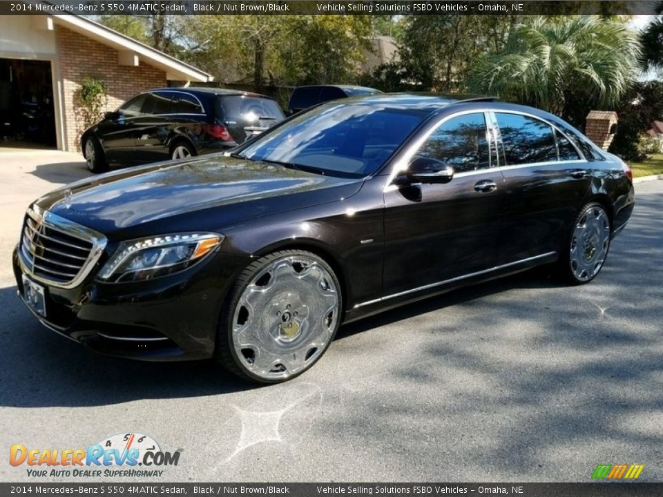 2014 Mercedes-Benz S 550 4MATIC Sedan Black / Nut Brown/Black Photo #1