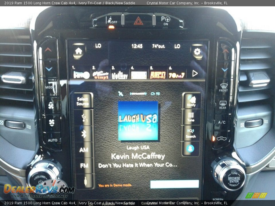 2019 Ram 1500 Long Horn Crew Cab 4x4 Ivory Tri–Coat / Black/New Saddle Photo #15