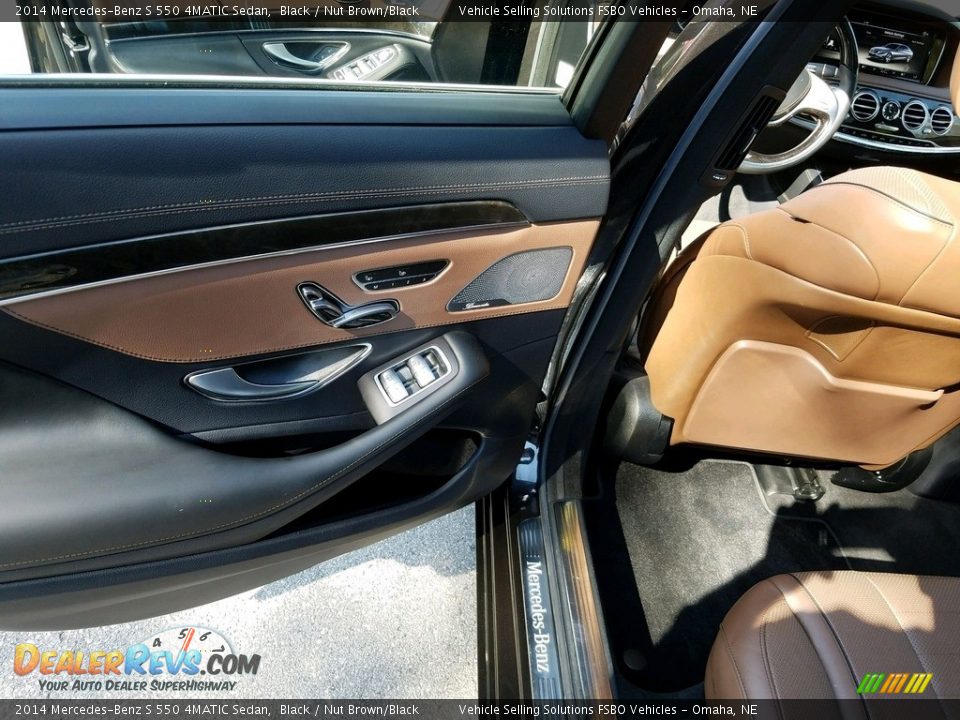 2014 Mercedes-Benz S 550 4MATIC Sedan Black / Nut Brown/Black Photo #6