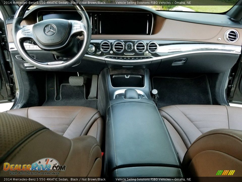 2014 Mercedes-Benz S 550 4MATIC Sedan Black / Nut Brown/Black Photo #7