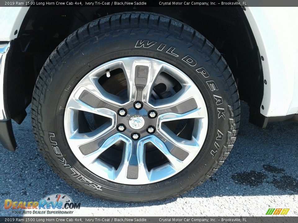 2019 Ram 1500 Long Horn Crew Cab 4x4 Ivory Tri–Coat / Black/New Saddle Photo #21
