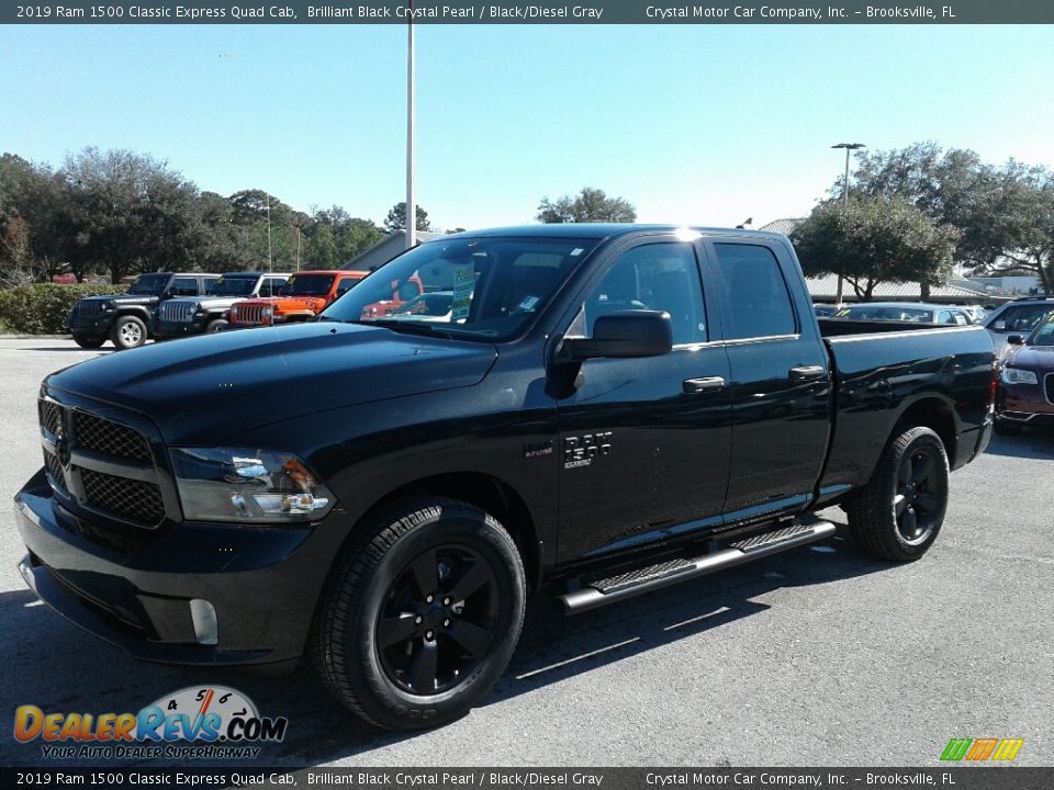 2019 Ram 1500 Classic Express Quad Cab Brilliant Black Crystal Pearl / Black/Diesel Gray Photo #1