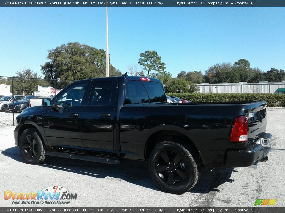 2019 Ram 1500 Classic Express Quad Cab Brilliant Black Crystal Pearl / Black/Diesel Gray Photo #3