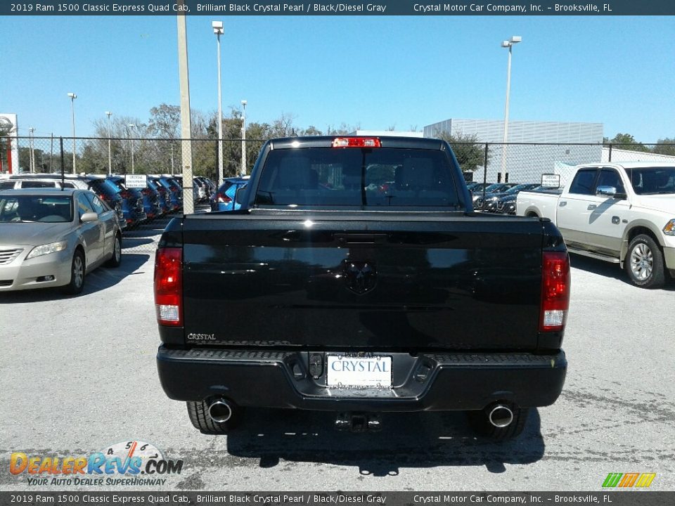 2019 Ram 1500 Classic Express Quad Cab Brilliant Black Crystal Pearl / Black/Diesel Gray Photo #4