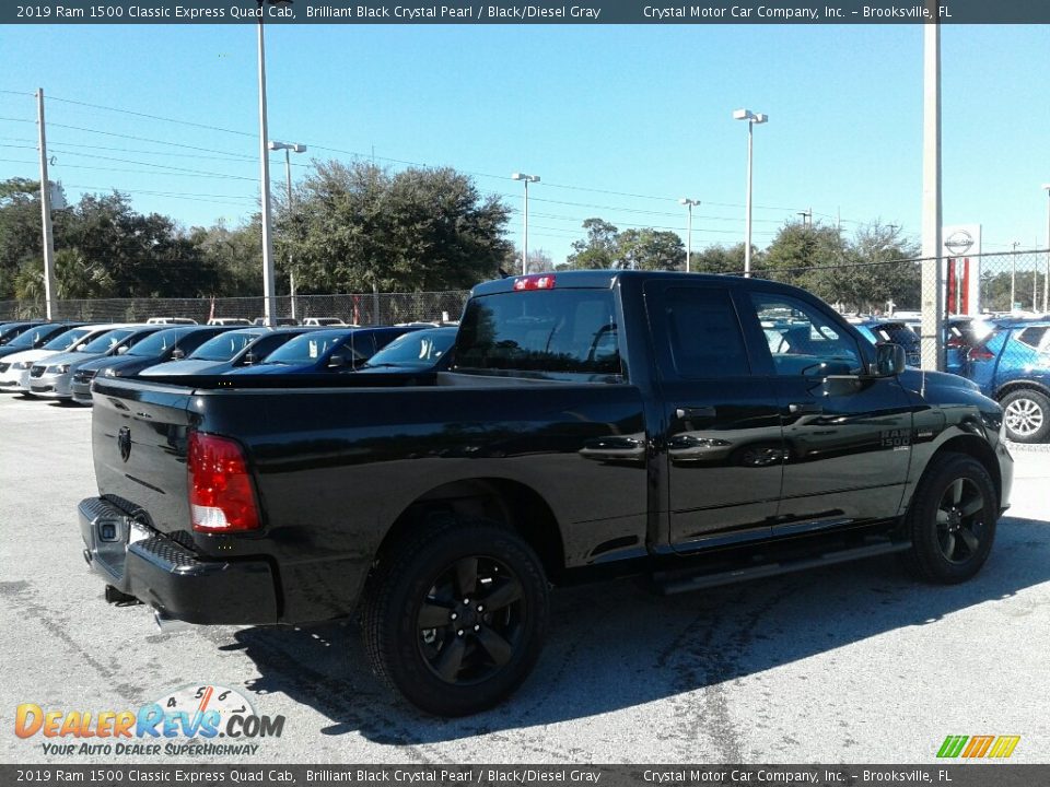 2019 Ram 1500 Classic Express Quad Cab Brilliant Black Crystal Pearl / Black/Diesel Gray Photo #5