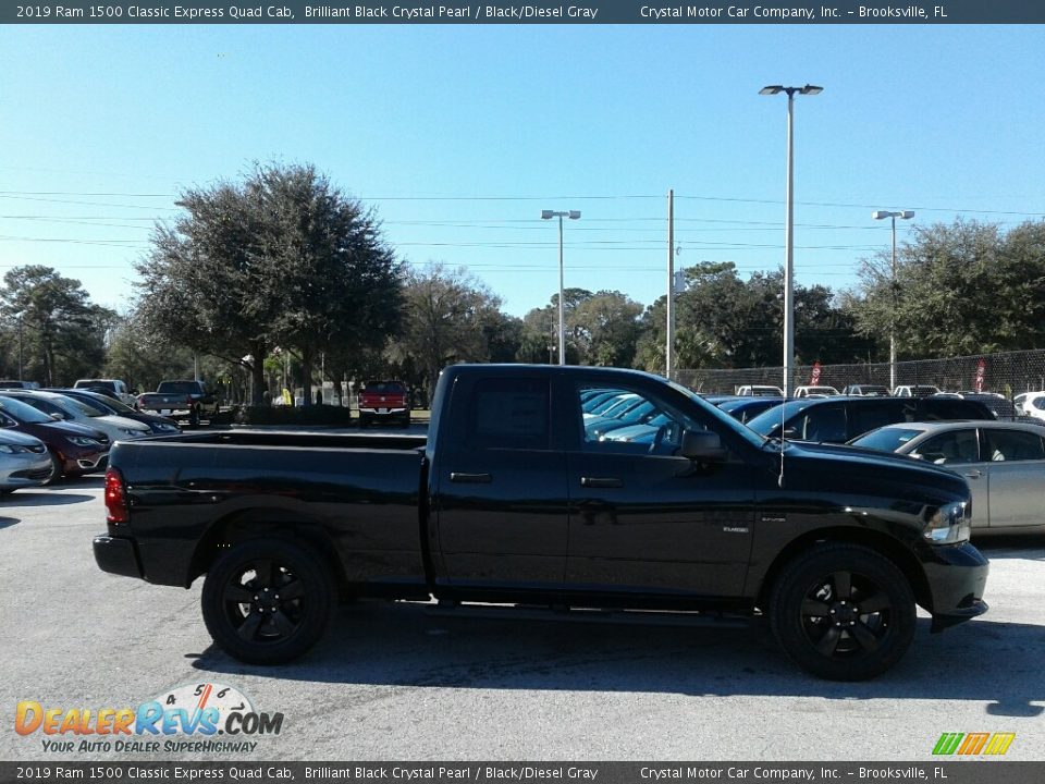 2019 Ram 1500 Classic Express Quad Cab Brilliant Black Crystal Pearl / Black/Diesel Gray Photo #6