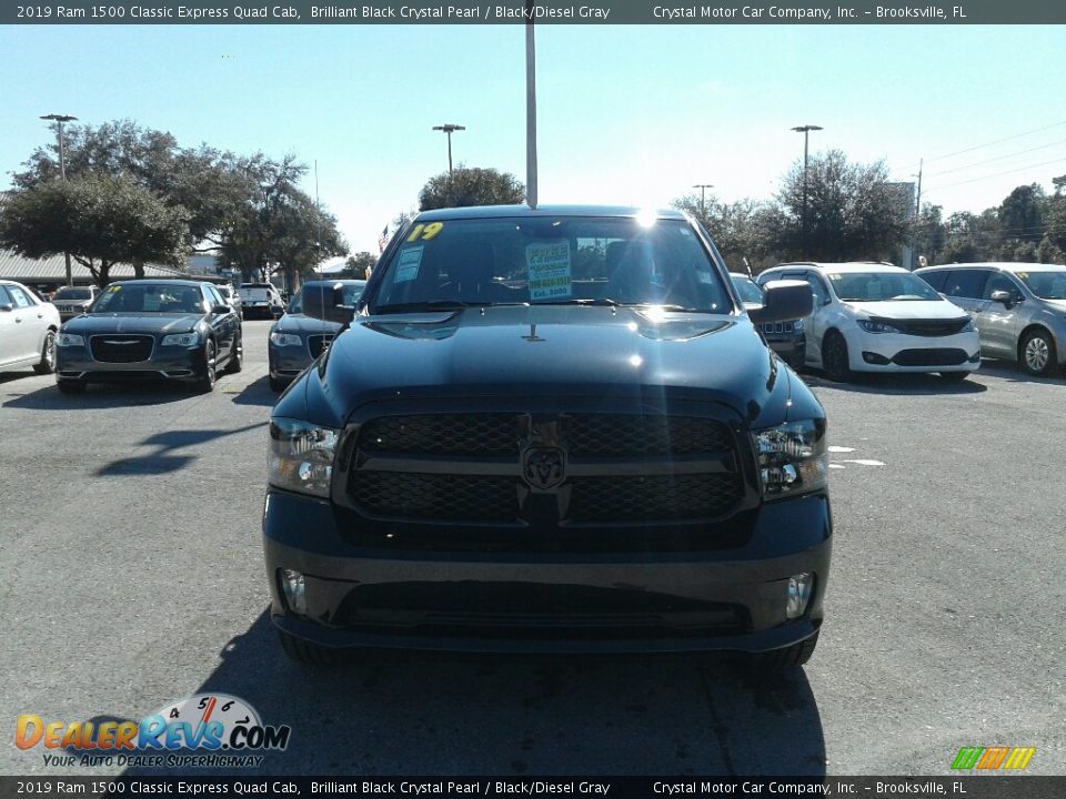 2019 Ram 1500 Classic Express Quad Cab Brilliant Black Crystal Pearl / Black/Diesel Gray Photo #8