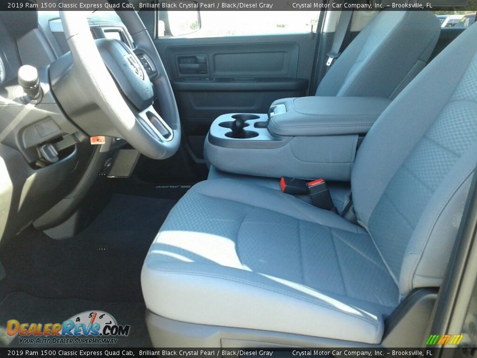 2019 Ram 1500 Classic Express Quad Cab Brilliant Black Crystal Pearl / Black/Diesel Gray Photo #9