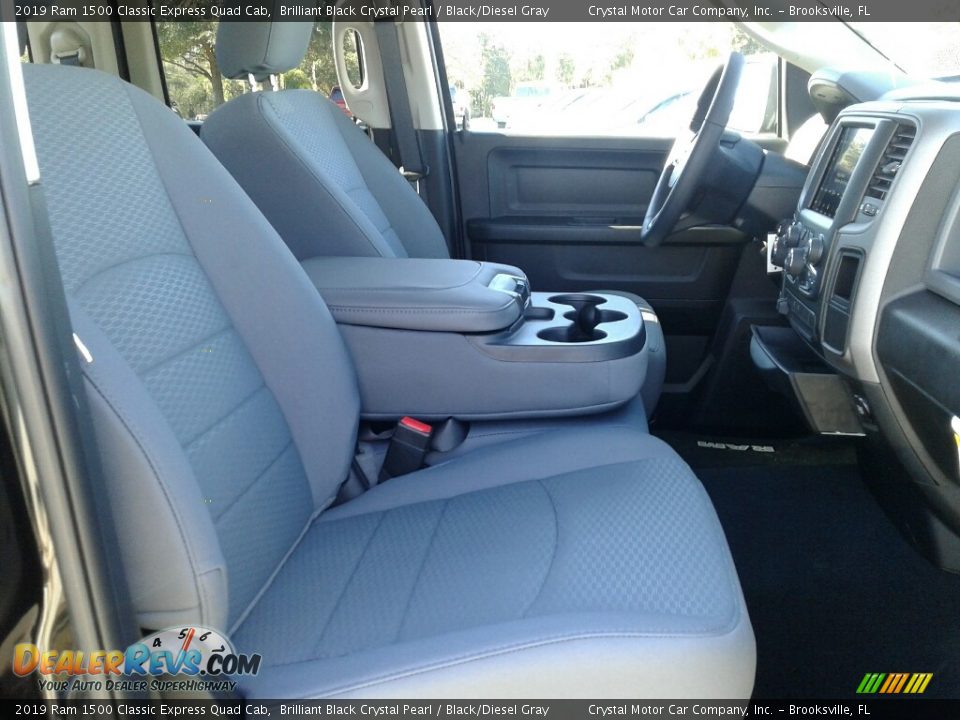 2019 Ram 1500 Classic Express Quad Cab Brilliant Black Crystal Pearl / Black/Diesel Gray Photo #12