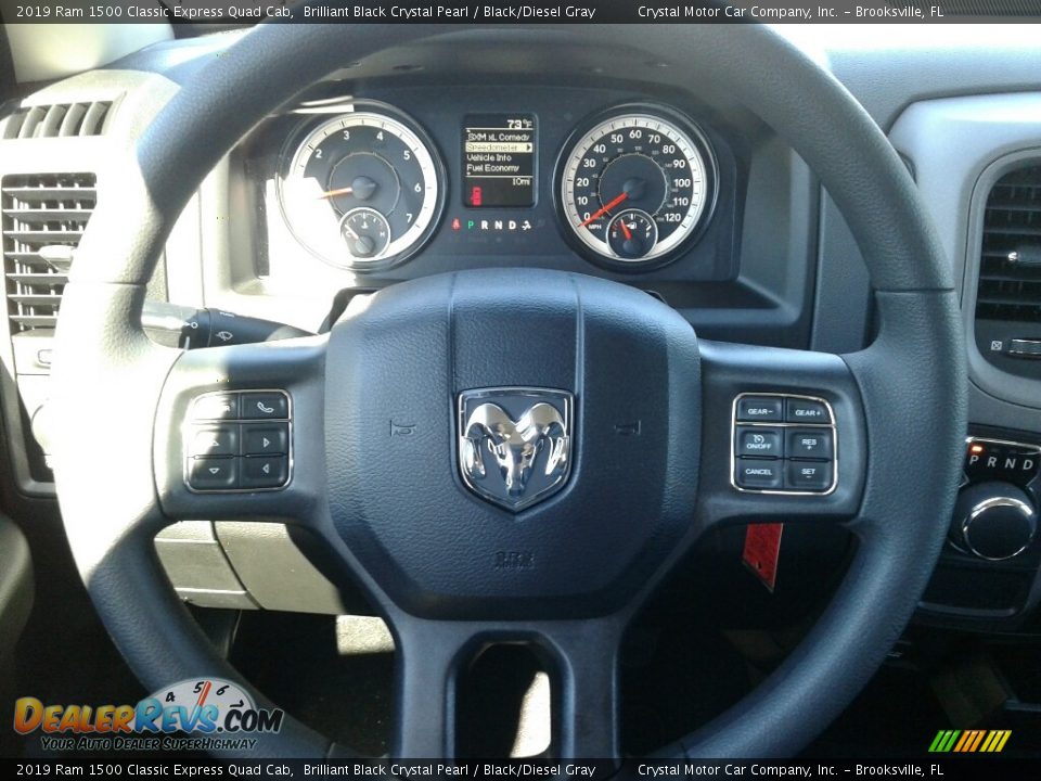 2019 Ram 1500 Classic Express Quad Cab Brilliant Black Crystal Pearl / Black/Diesel Gray Photo #14