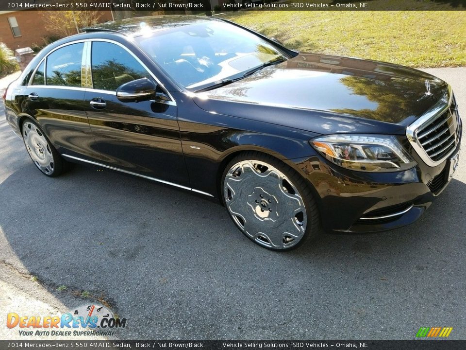 2014 Mercedes-Benz S 550 4MATIC Sedan Black / Nut Brown/Black Photo #28