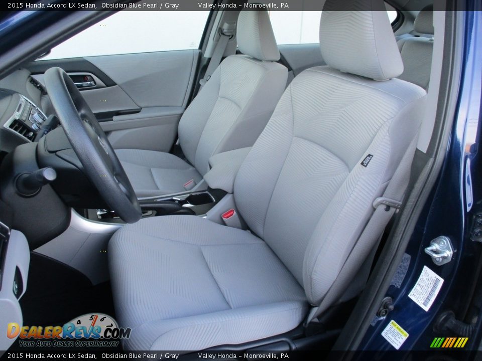 2015 Honda Accord LX Sedan Obsidian Blue Pearl / Gray Photo #10