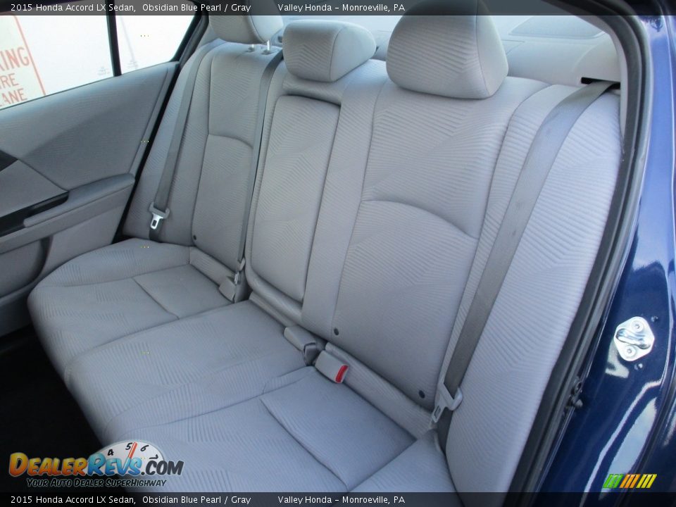 2015 Honda Accord LX Sedan Obsidian Blue Pearl / Gray Photo #11