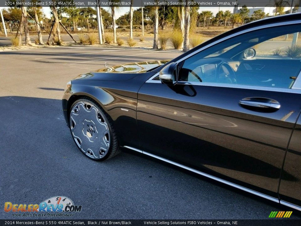 2014 Mercedes-Benz S 550 4MATIC Sedan Black / Nut Brown/Black Photo #35