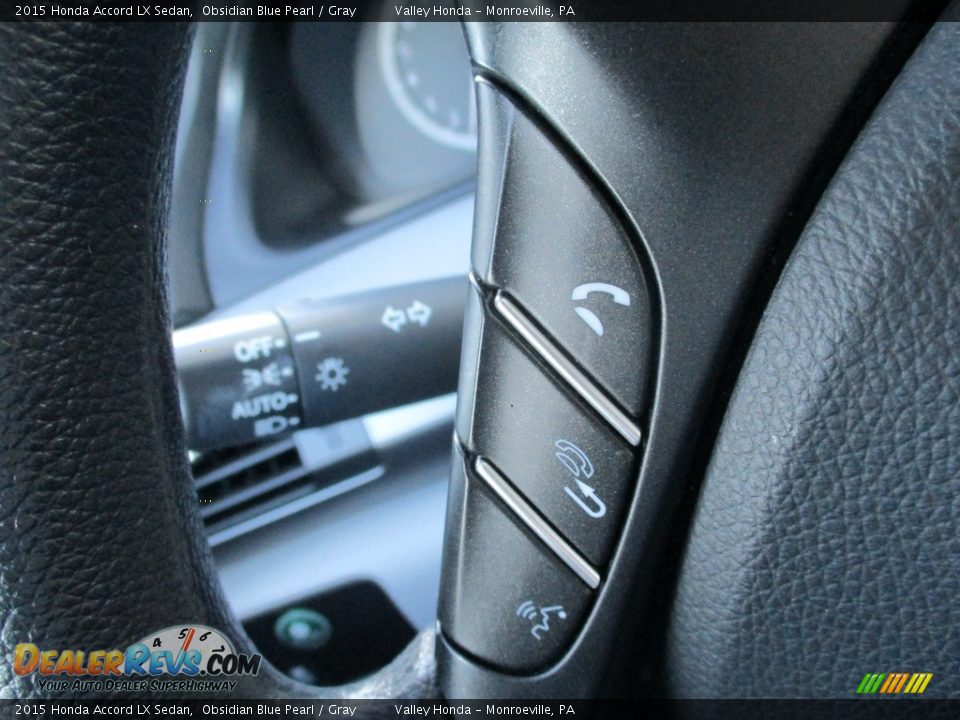 2015 Honda Accord LX Sedan Obsidian Blue Pearl / Gray Photo #16