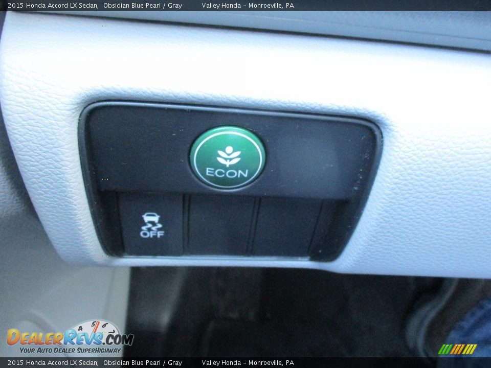 2015 Honda Accord LX Sedan Obsidian Blue Pearl / Gray Photo #17