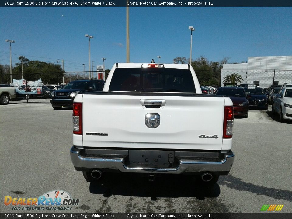 2019 Ram 1500 Big Horn Crew Cab 4x4 Bright White / Black Photo #4