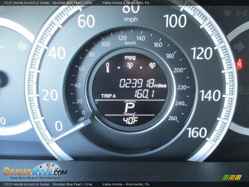 2015 Honda Accord LX Sedan Obsidian Blue Pearl / Gray Photo #20