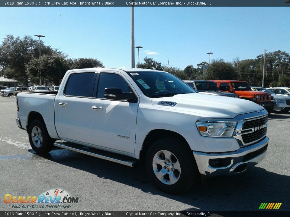 2019 Ram 1500 Big Horn Crew Cab 4x4 Bright White / Black Photo #7