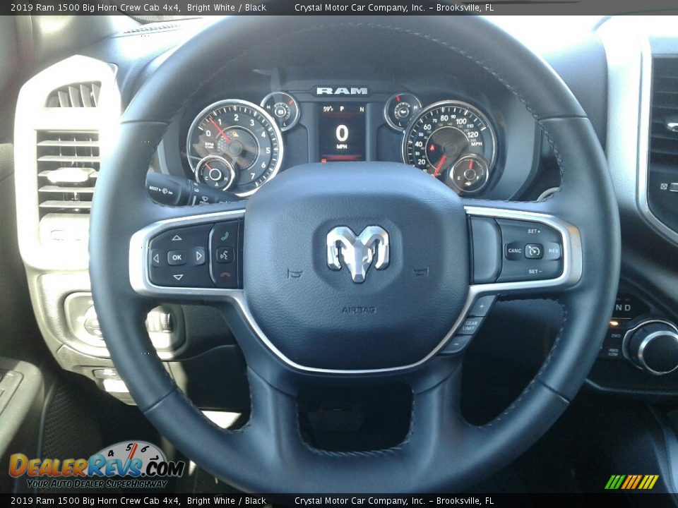 2019 Ram 1500 Big Horn Crew Cab 4x4 Bright White / Black Photo #14