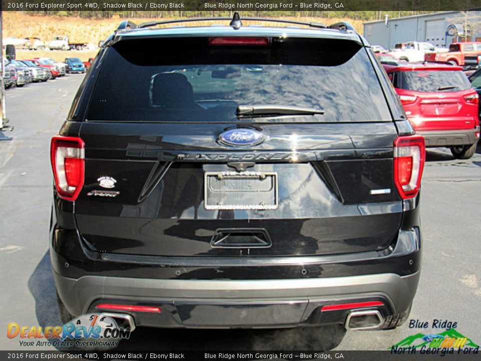 2016 Ford Explorer Sport 4WD Shadow Black / Ebony Black Photo #4