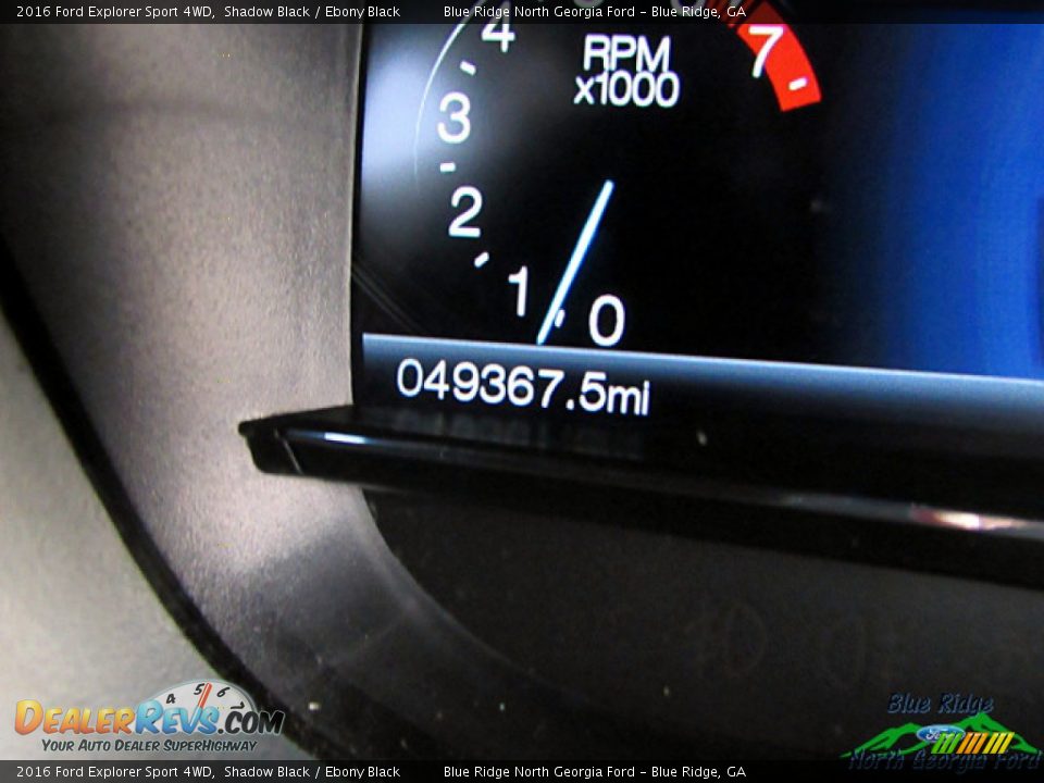 2016 Ford Explorer Sport 4WD Shadow Black / Ebony Black Photo #19