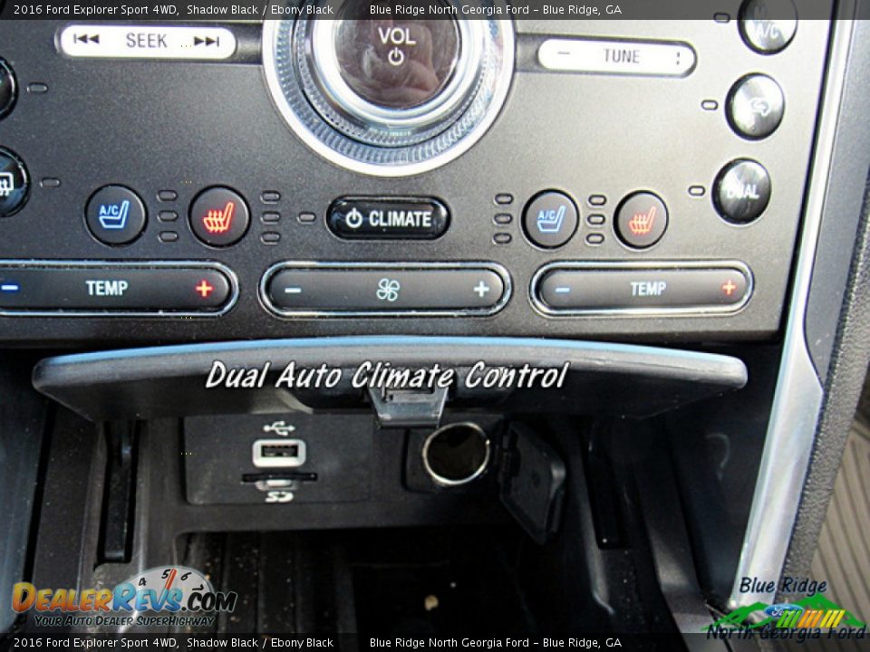 2016 Ford Explorer Sport 4WD Shadow Black / Ebony Black Photo #23
